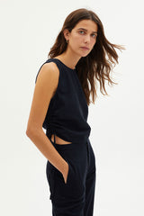 Top Dark Seersucker Florence Navy