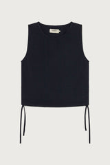 Top Dark Seersucker Florence Navy