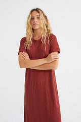 Kleid Hemp Oueme Dress Raspberry