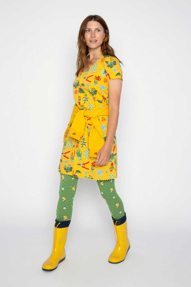 Midi-Kleid Fairy In The Garden Dress mit Let Love Grow Muster von Blutsgeschwister Bild 5