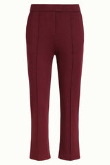 Hose Luz Pintuck Pants Milano Uni Bordeaux Rot