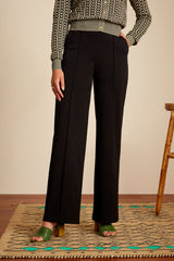 Hose Garbo Pintuck Pants Broadway Black