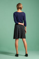 Sofia Skirt Elmore Stripe Black von King Louie