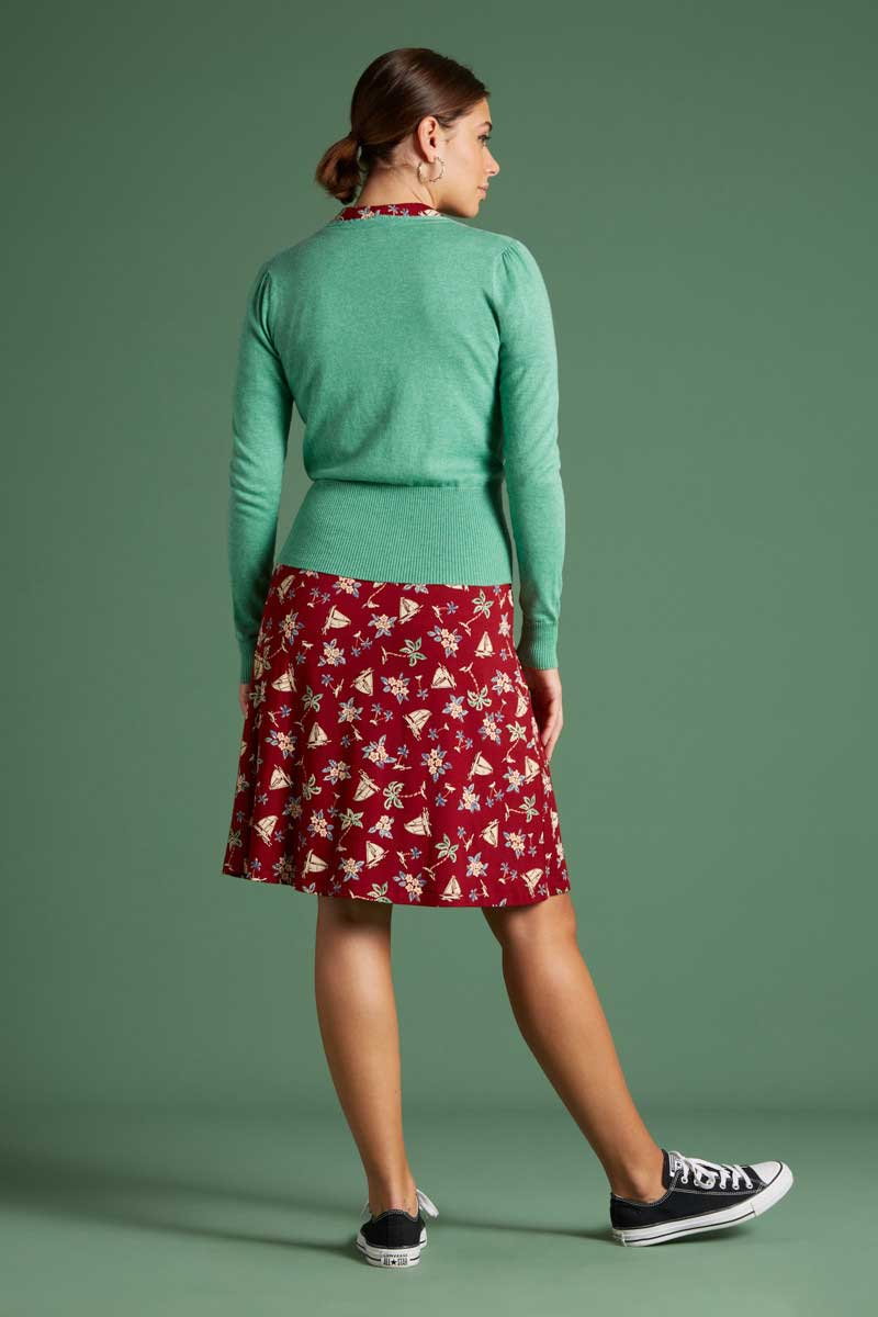 Strickjacke V-Ausschnitt Cocoon Opal Grün von King Louie Bild 3