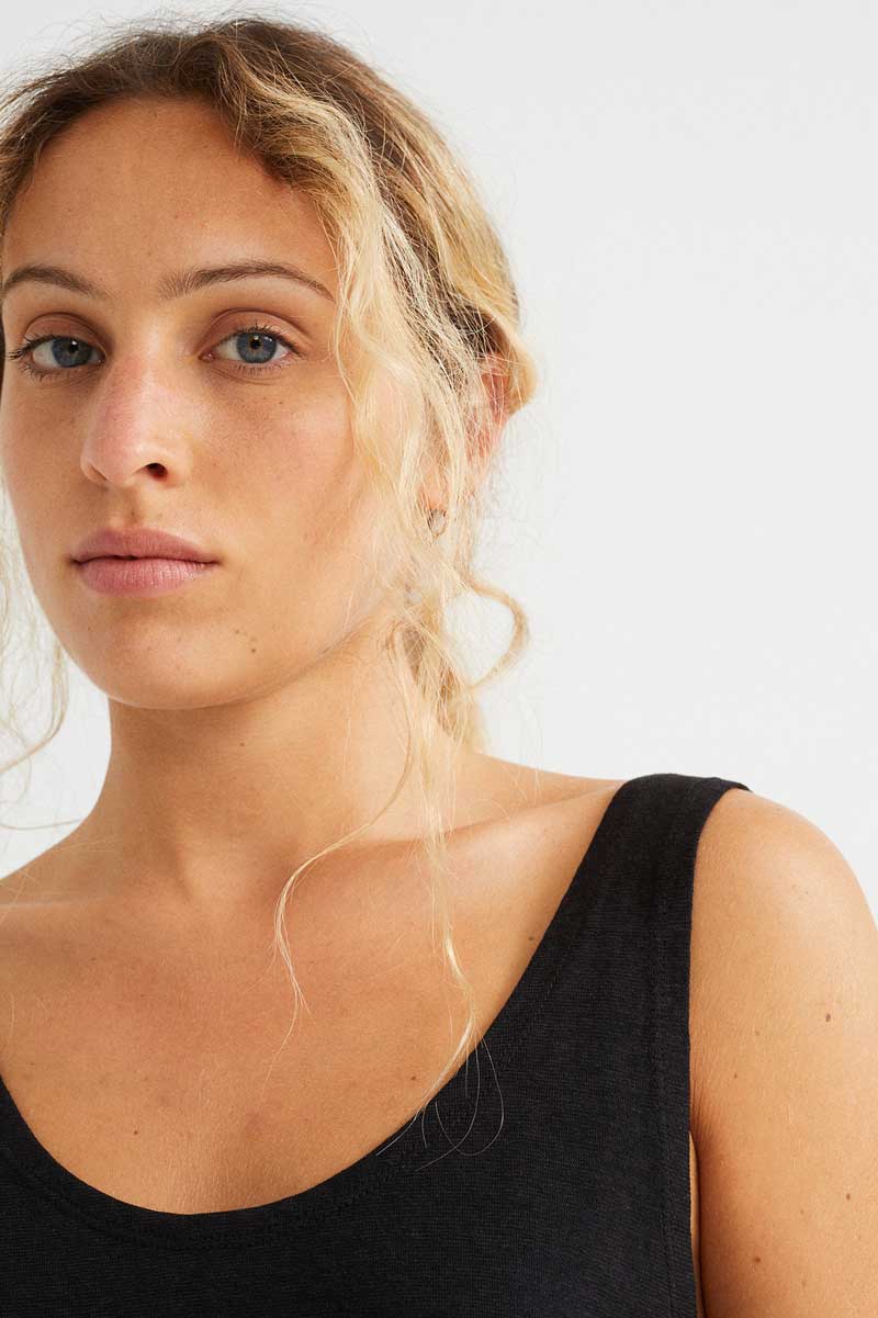 Schwarzes Tank Top Hemp von Thinking Mu Bild 4
