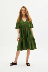 Kleid Hemp Fresia Dress Garden Green