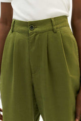 Hose Hemp Rina Pants Forest Green